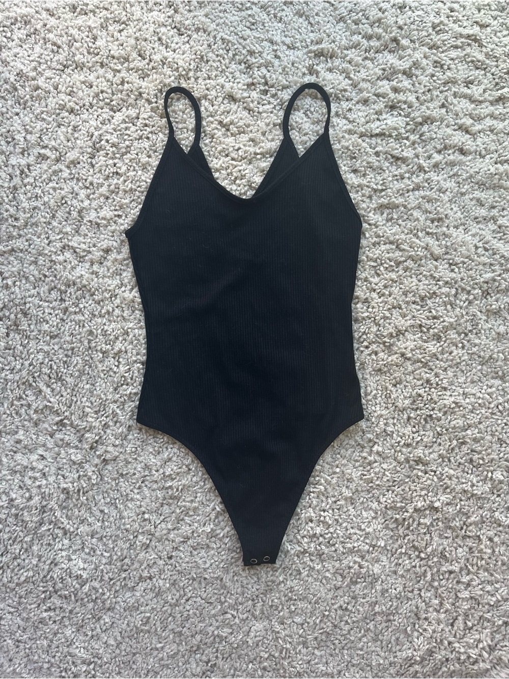 American Eagle Black Ribbed Bodysuit